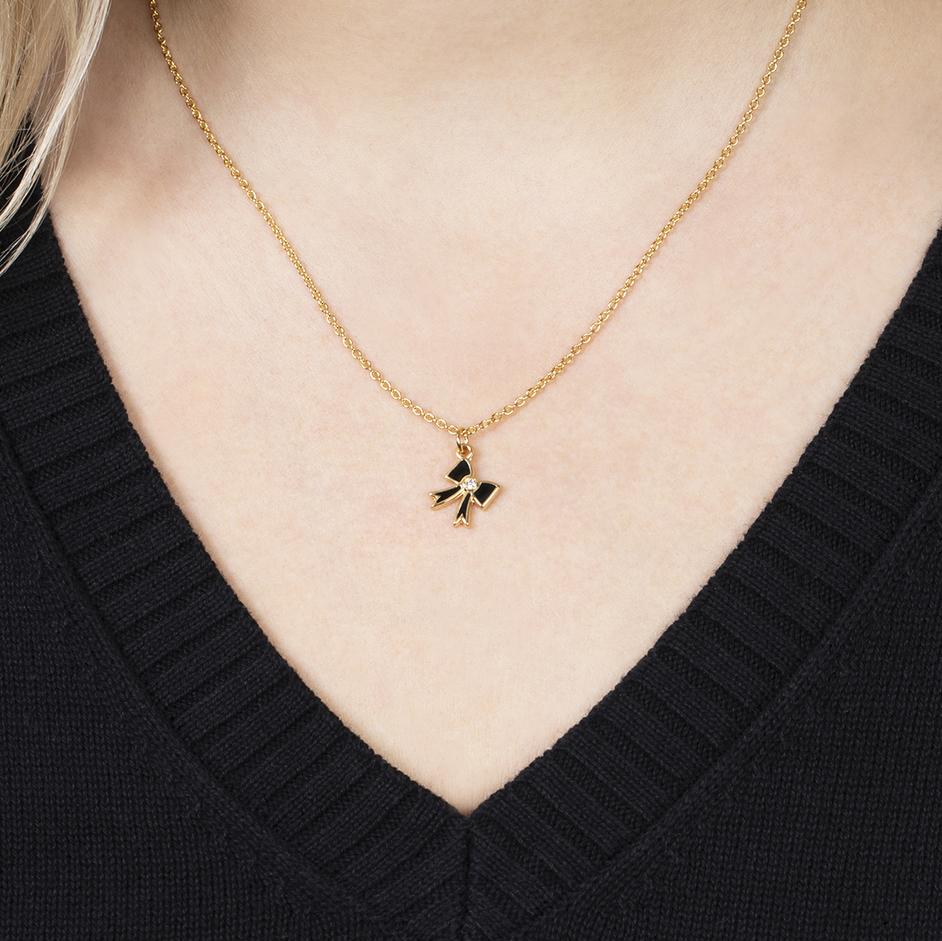 Dainty Gold Bow Necklace