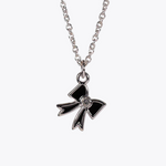 Dainty Silver Bow Necklace