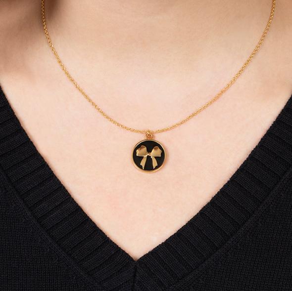 Gold Bow Pendant Necklace