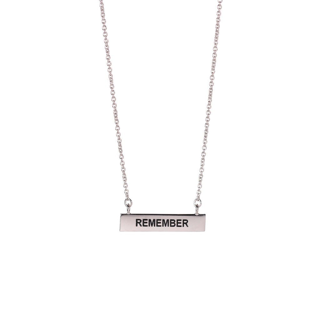 Inspirational Jewelry - Silver Bar Necklace